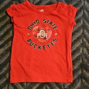 Ohio State Buckeyes Red Girls' Short Sleeve Tee